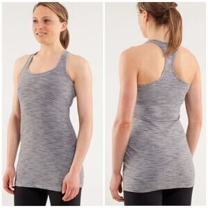 Lululemon Cool Racerback Tank Extra Long Wee Are From Space Coal Fossil Size 2